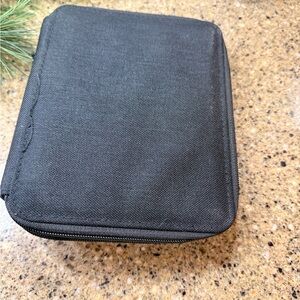 🖊️🖤 Black Pencil / Pen Case – 3 Zipper Sections 🖤🖊️